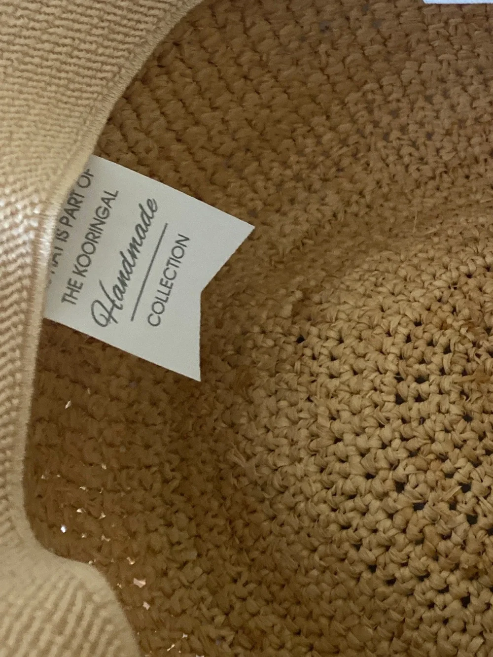 Kooringal Straw Sun Hat in Natural - Lightweight Wide Brim-handmade